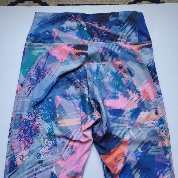 Fabletics Leggings Size XS Multi Color Abstract Geometric Size Tie Dye - Picture 8 of 10